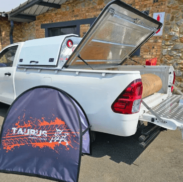 Field service canopies installed on bakkie at Taurus Fitment Centre Johannesburg