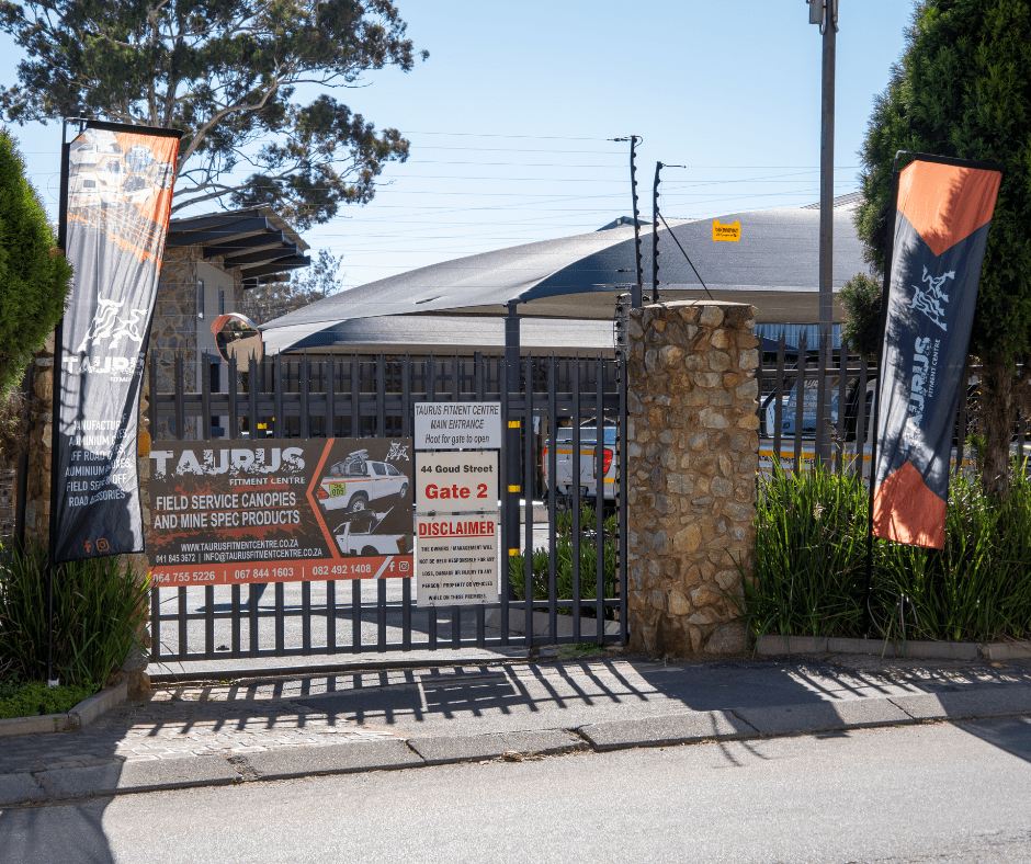 TAURUS Fitment Centre Street view of Gate and buildings